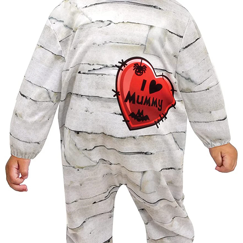Costume Travestimento Halloween Carnevale Piccola Mummia Tutina Baby Bambino - Immagine 3 di 4