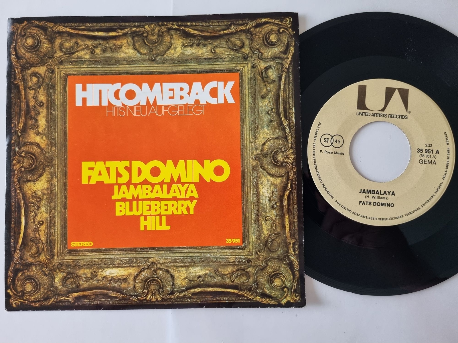 Fats Domino - Jambalaya/ Blueberry Hill 7'' Vinyl Germany