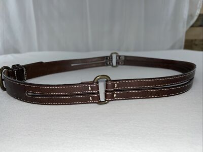 Vintage Talbots Split Brown Italian Leather Belt Women