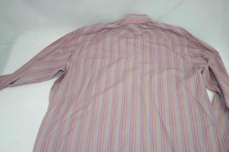 Camisa Austin Reed Manga Larga Rosa Rayas Informal Negocios Botón Para Hombres XL Foto 3 de 3