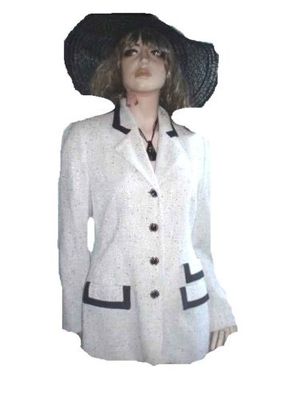 Prestige Elegance Blazer schwarz weiß Gr 38 - 40