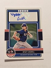 2023 Panini USA Baseball Stars Stripes WYATT CROWELL  Autographed Card #CNTS-WC