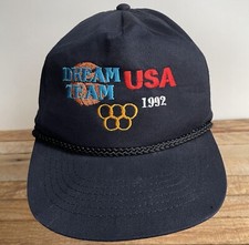 Dream Team USA Olympic 1992 Vintage NBA Basketball Team Snapback Hat Cap Black