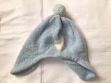 Old Navy Toddler Size 2T-4T Hat Beanie Knit Blue Ears Pompom
