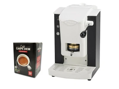 MACCHINA CAFFE A CIALDE FABER SLOT PLAST BIANCA NERA + 30 CIALDE IN OMAGGIO
