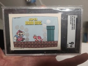 1989 Topps Nintendo Scratch-Off #9 Super Mario Bros POP 1 Screen 9 NES SGC 9 MNT