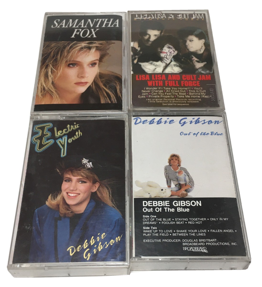 80's Pop Cassette Tape Lot (4) Debbie Gibson Samantha Fox