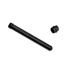 Fixed Stock 10" 11" LONG Round Aluminum Threaded Extension Tube w Spacer & Screw