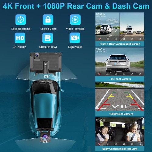 Carpuride W703 Wireless Carplay Android Auto 4K Front Camera Super Link Stereo - Picture 4 of 10