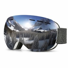 Ski Snowboard Goggles Anti-Fog UV Protection Adult Unisex Winter Sports - White
