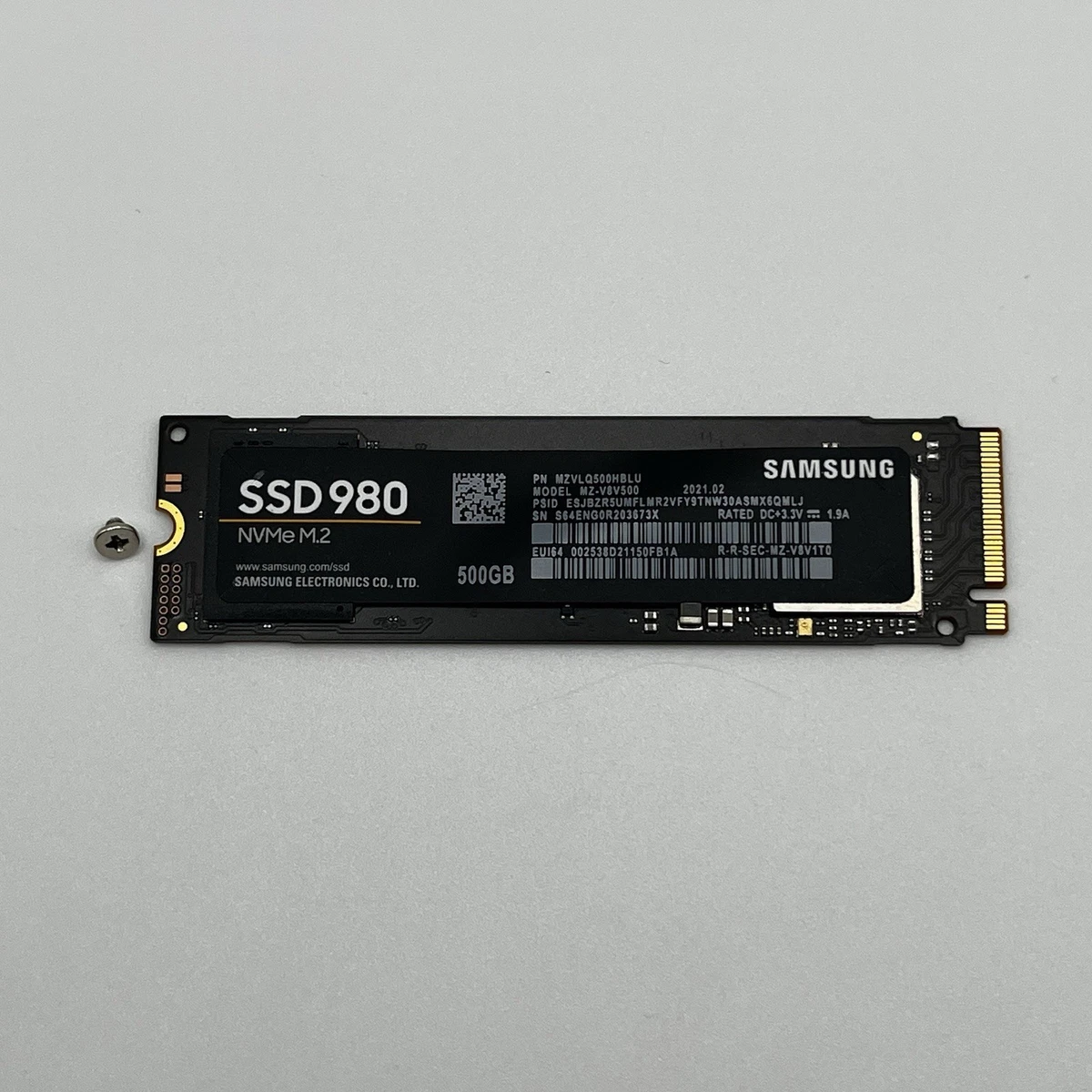 ③-WA552-SAMSUNG NVMe 500GB SSD 1点 Samsung 500 GB Storage Capacity NVME Solid State Drives for sale