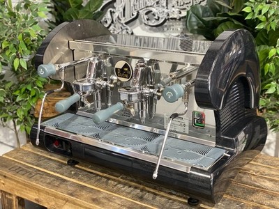 LA PAVONI BAR S LEVER 2 GROUP BLACK ESPRESSO COFFEE MACHINE COMMERCIAL CAFE BAR