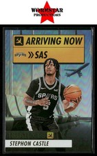 2024-25 Hoops Winter #8 Stephon Castle Arriving Now Holo San Antonio Spurs PSA