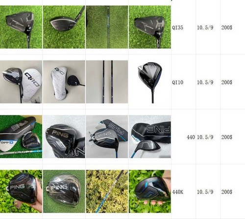 Mixed Brands Golf Club Lot: PING G440/G440K, TaylorMade Qi10/Qi35, P790