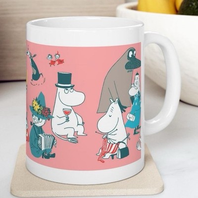Süßer weißer Mumin inspirierter Stil 11 Unzen Kaffeebecher Geschenke süß lustig
