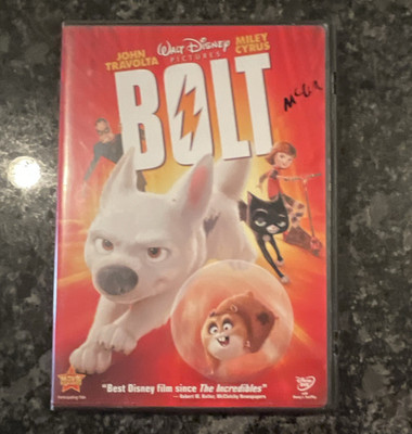 Walt Disney Bolt DVD 2009 PG Bonus Feature NTSC 96 min Travolta Cyrus