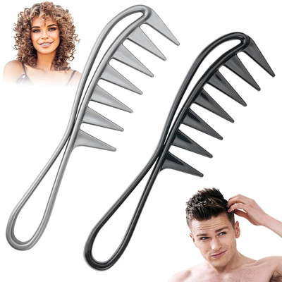 2 Stück Breite Zahnkämme, Grobzinkiger Kamm, Wide Tooth Comb, Breiter Zahnkamm, 