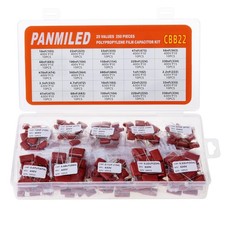 250 PCS 25 Values Metallized Polypropylene Film Capacitor Kit 400V/630V