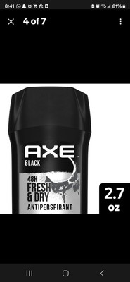 Axe Black Long Lasting Mens Deodorant Stick, Frozen Pear Cedarwood 2.7 OZ