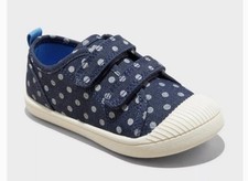 Girl s Cat Jack Parker Denim Play Sneakers Blue Polka Dot Size 11 T NWT