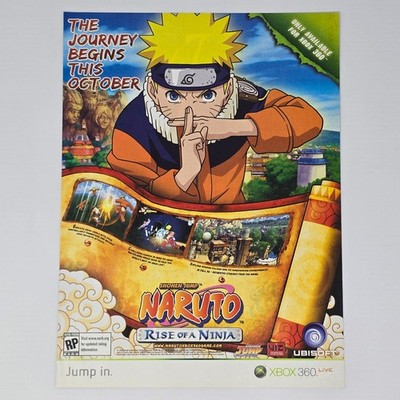 Naruto Rise Of A Ninja Microsoft Xbox 360 Journey Print Ad/Poster