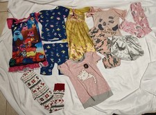 Girls 10 pc Lot Of Mixed Pajamas Size 6  6/7 Brands Carters, Disney  Wonder...