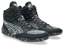 ASICS AGGRESSOR 6 1081A067 001 Black Pure Silver Wrestling Shoes