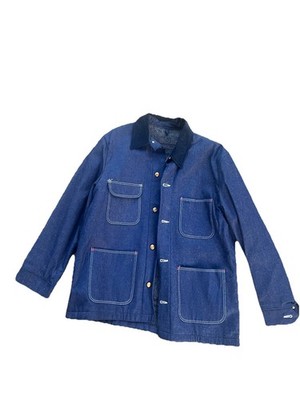NOS Vintage Big Ben Denim Blanket Lined Chore Jacket 44 wrangler