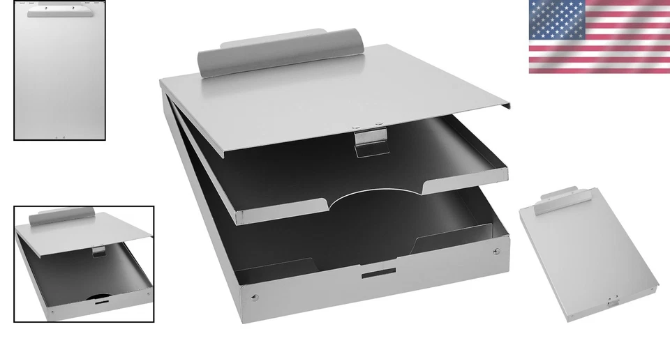 Portable Storage Clipboards, Pack of 10, Silver - Image 2 of 4