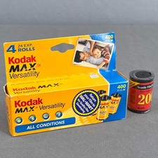 VTG Kodak Max 400 35mm Color Print Film 4 Rolls Seattle FilmWork 200 Expired Y2K