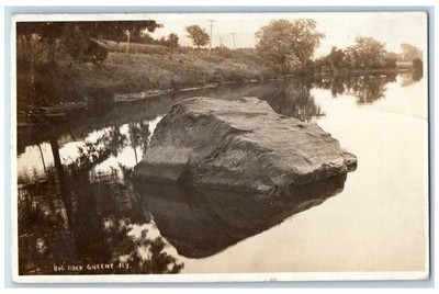 c1910's View Of Big Rock River Greene New York NY Antique RPPC Photo Postcard