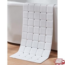 Non Slip Bath Mat Silicone Shower Mat Strong Suction Cups Drainage Easy Clean US