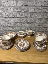Job Lot Vintage Alfred Meakin Brown Tonquin Brown Ironside Plates Bowls Teacups