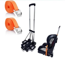 Car Seat Travel Cart Airport Luggage Car Seat Roller Traveling Extendable Base