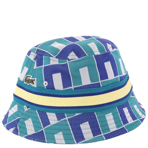 Lacoste Patterned Jacquard Bucket Hat, Size Small