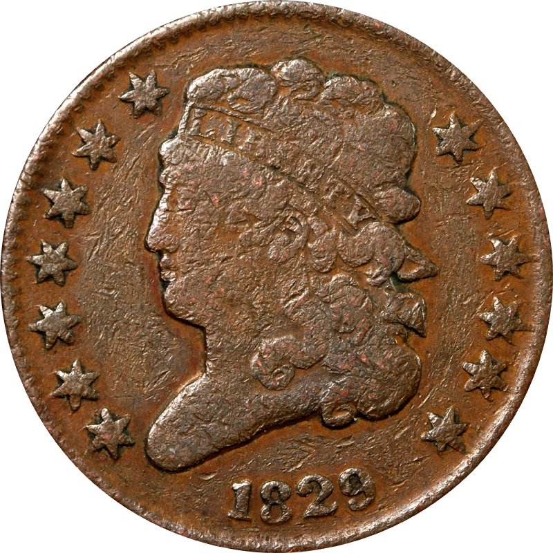 25+ 1829 Year Classic Head Half Cents (1809-1836) for sale