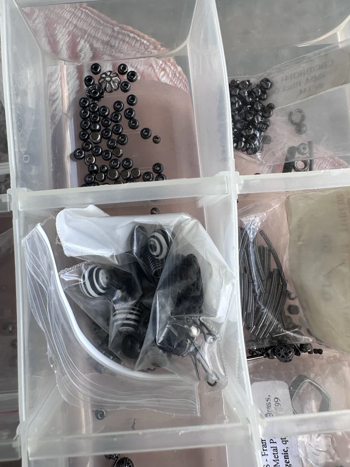 Cuentas de Murano Estilos Mixtos Gris Gunmetal Variedad Mixta 200+ Foto 3 de 4