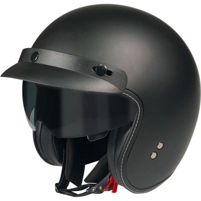 ROCC - Motorrad Helm M - Classic Pro - klassischer Jethelm schwarz matt