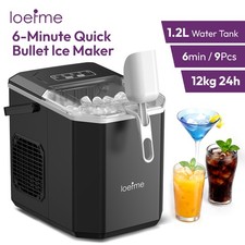 Automatic 1,2L Ice Maker Countertop Machine Ice Cube Maker w/Self-Cleaning 2026