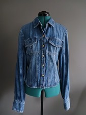 NWT Ganni  Denim Corset Long Sleeve Shirt,Jac...