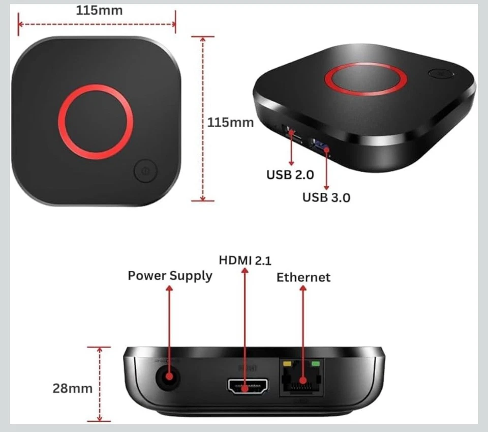 Infomir Original MAG 544 W3 4K Set Top Box Multimedia Player Internet TV - Image 3 of 4