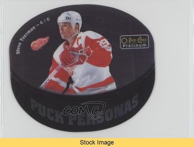 2016-17 O-Pee-Chee Platinum Puck Personas Die-Cuts Steve Yzerman HOF READ 1d0j