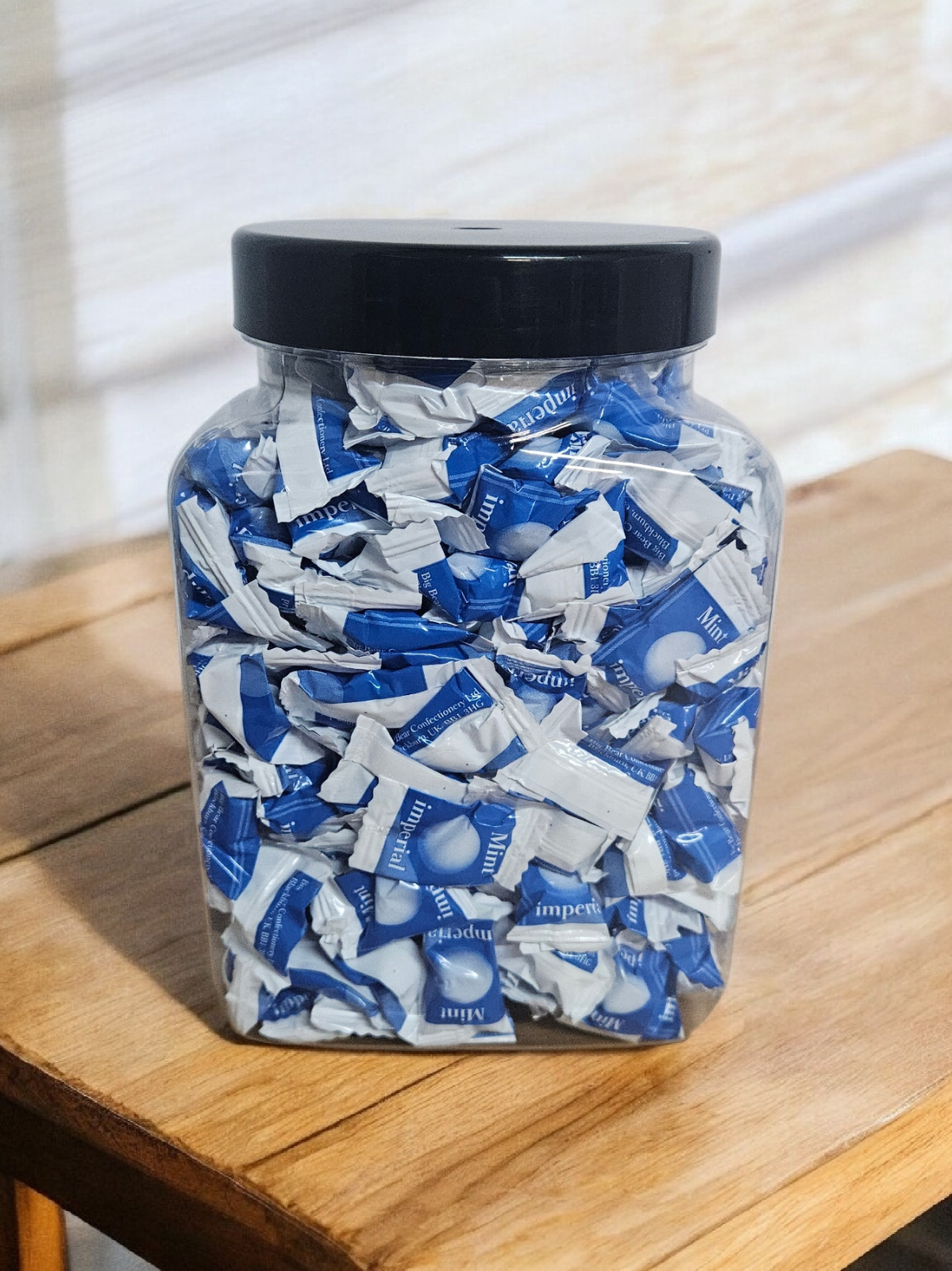 Mint Imperial wrapped  - 1kg  Bulk Jar  sweets Peppermint Hard Candy - bbd 14/27