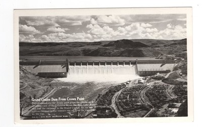 RPPC Grand Coulee Dam From Crown Point Ellis Photo 1200 Washington State