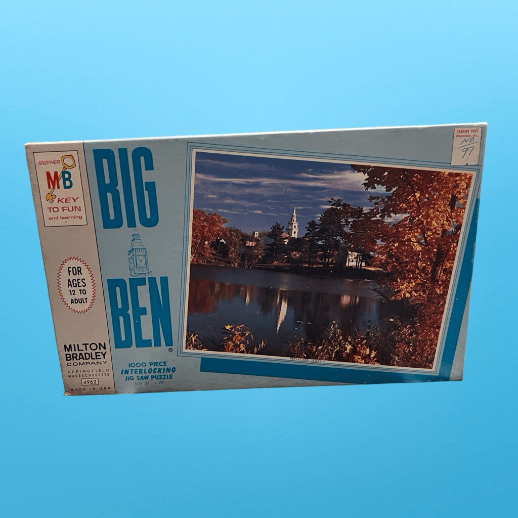 MILTON BRADLEY CO. アメリカ製 アンティーク ジグソーパズル Vintage 1968 Milton Bradley Big Ben Reflective Glory Jigsaw Puzzle