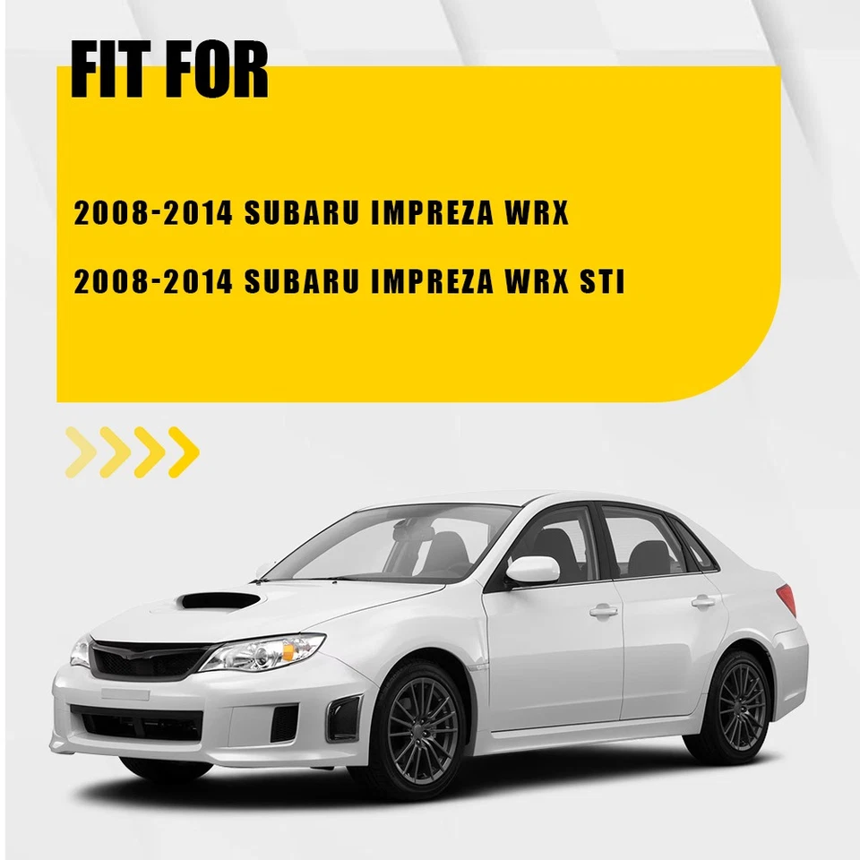 Tampa de ventilação lateral de para-choque dianteiro de fibra de carbono*2 para 2008-2014 Subaru Impreza WRX - Imagem 2 de 4