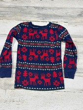 Hanna Andersson Pajama Top - Reindeer Print - Soft - Fits Like Boys Size 4/5 - P