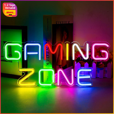 Gaming Neon Schild LED Bunt Wand Dekor für Spielraum Mann Höhle Geschenk Gamer