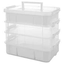 Craft Organizers and Storage, 11QT 4-Layer Durable Sewing Organizer for Sewin...