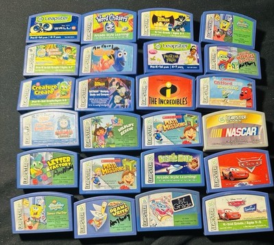Lot of 24 LeapFrog Leapster Assorted Learning Game Cartridges - Ages 4-8+